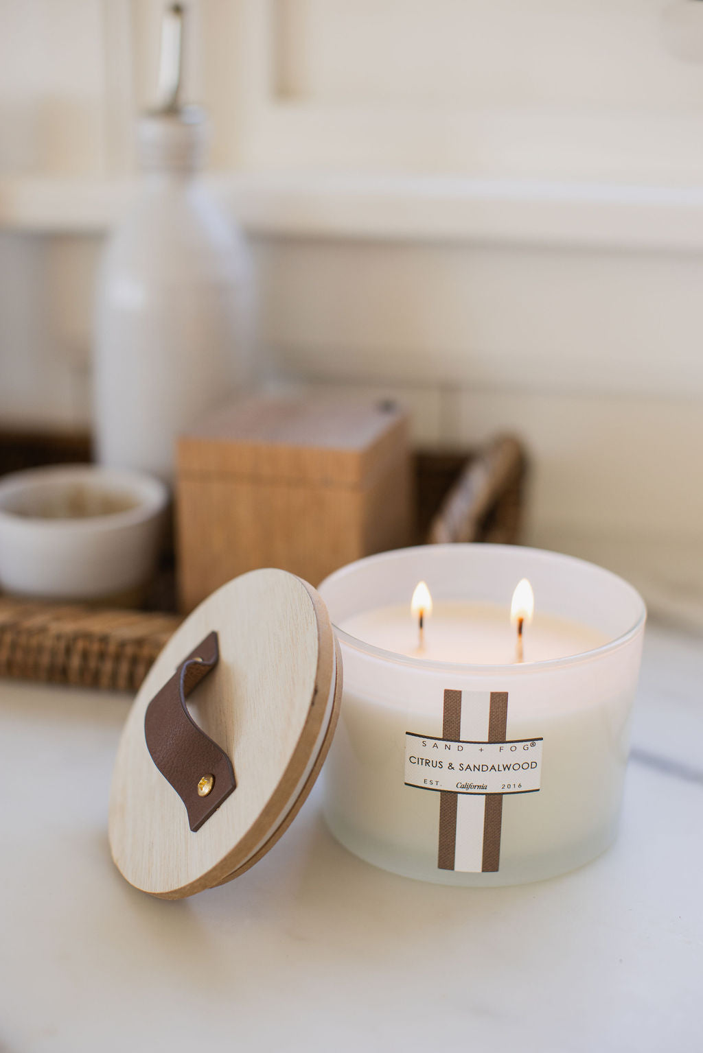 Fragrant Citrus & Sandalwood 12 oz scented candle